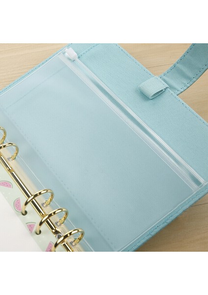 A5-12 Adet Tarzı 6-Halkalı Defter Dosyaları Raporlar Dosyası Için Pratik Şeffaf Pvc A5 A6 A7 Cüzdan Cebi Fermuarlı Klasörler (Yurt Dışından)