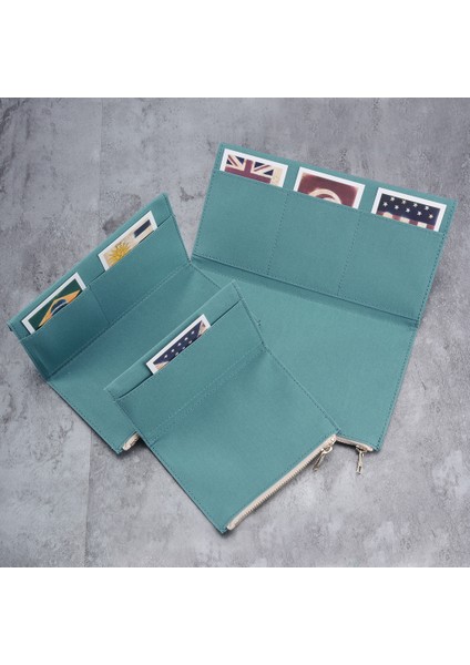 Skyblue 210X120Mm Stili Tuval Kumaş Fermuarlı Kılıf Cep Deri Ciltli Defter Planlayıcı Aksesuar Düzenli Pasaport Saklama Çantası Dosya Klasörü Kırtasiye (Yurt Dışından)
