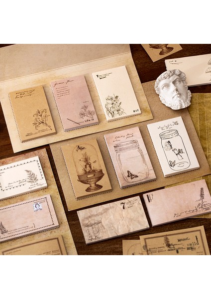 D Stili Doğal Bitki Desenli Vintage Defter Sanat Notları Günlüğü Scrapbook Dekorasyon Kâğıdı (Yurt Dışından)