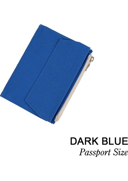 Koyumavi 130X100Mm Stili Tuval Kumaş Fermuarlı Kılıf Cep Deri Ciltli Defter Planlayıcı Aksesuar Düzenli Pasaport Saklama Çantası Dosya Klasörü Kırtasiye (Yurt Dışından)