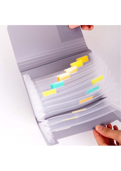 Bir Stil Plastik A6 Dosya Klasörü Dosya Düzenleyici Dosya Genişletme Cüzdanı 13 Cebi Fatura Klasörü Kağıt Tutucu Çok Fonksiyonlu Ofis Malzemeleri (Yurt Dışından)