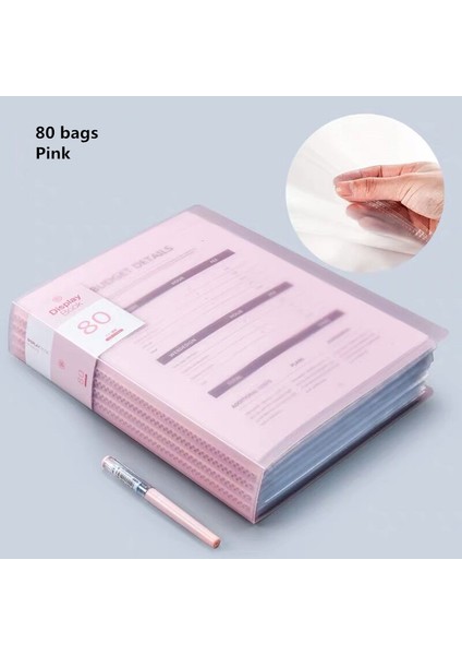 80 Adet Çanta Pembe Tarzı A4 Dosya Müzik Sınav Kâğıdı Organizatörü Saklama Çantası Masa Doküman Çantaları Levha Koruyucuları Kılıfı Kırtasiye (Yurt Dışından)