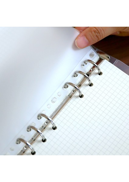 12 Adet A6 17X10.8Cm5 Stili 6-Halkalı Defter Cebi Dosya Fermuarlı Klasörler Şeffaf Gevşek Yapraklı Cep Dosya Tutucu (Yurt Dışından)