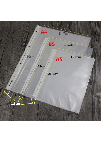 A5 Stili A5 B5 A Delikli Halkalar Plastik Cebi Ve Kağıt Dolgular - (Yurt Dışından)
