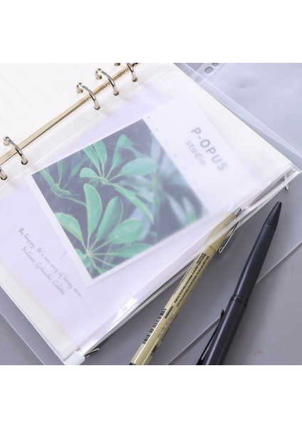 A5 2 Adet Tarzı 6 Halkalı Defter Dosyaları Raporlar Binder Için Pratik Temiz Pvc A5 A6 A7 Dosya Cebi Net Fermuarlı Klasörler (Yurt Dışından)