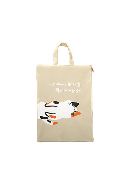 Stil 3 Stil Sevimli Çizgi Kedi Fermuarlı Belge Çantası Kawaii Öğrenci Oxford Kumaş Depolama Çantası Malzemeler Escolar Taşınabilir Dosya Papelaria (Yurt Dışından)