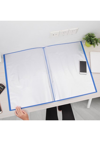 Gri Tarzı A3 Kağıt Için Çoklu Cepli Dosya Kağıt Organizatör Kitapçık Şeffaf Pvc Çanta Ekran Kitap (Yurt Dışından)