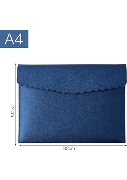 Donanma Tarzı Ezone 33*24Cm A4 Deri Iş Felt Klasör Çıt Tasarımı Büyük Kapasiteli Belge Çantası Ofis Malzemeleri Dosya Düzenleyici (Yurt Dışından)