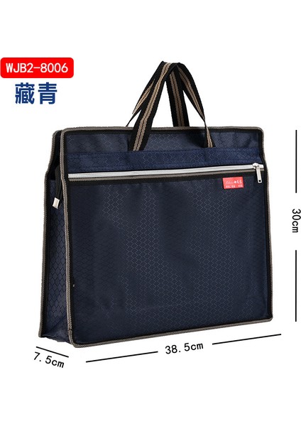 Wjb2-8006 Stili Moda Tuval Taşınabilir Dosya Çantası Çift Fermuar Doküman Çantaları Veri Doküman Ofis Depolama Çantası El Çantası Yüksek Kapasite (Yurt Dışından)