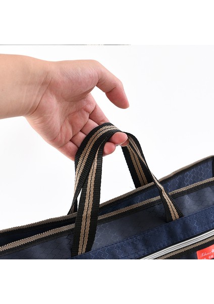 Wjb2-8006 Stili Moda Tuval Taşınabilir Dosya Çantası Çift Fermuar Doküman Çantaları Veri Doküman Ofis Depolama Çantası El Çantası Yüksek Kapasite (Yurt Dışından)