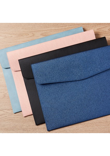 Pembe Tarzı Ezone 33*24Cm A4 Deri Iş Felt Klasör Çıt Tasarımı Büyük Kapasiteli Belge Çantası Ofis Malzemeleri Dosya Düzenleyici (Yurt Dışından)