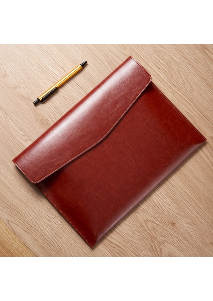 Pembe Tarzı Ezone 33*24Cm A4 Deri Iş Felt Klasör Çıt Tasarımı Büyük Kapasiteli Belge Çantası Ofis Malzemeleri Dosya Düzenleyici (Yurt Dışından)