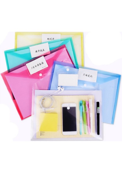 Yeşil Stil 2 Adet Su Geçirmez Dosya Çantaları Organizatör A4 Şeffaf Düğme Kapanışlı Klasör Çanta Büyük Kapasiteli Kalın Renkli Kırtasiye Malzemeleri (Yurt Dışından) fiyatları