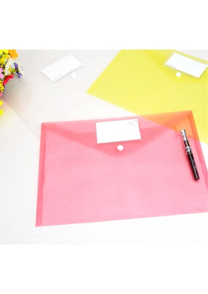 Yeşil Stil 2 Adet Su Geçirmez Dosya Çantaları Organizatör A4 Şeffaf Düğme Kapanışlı Klasör Çanta Büyük Kapasiteli Kalın Renkli Kırtasiye Malzemeleri (Yurt Dışından) fırsatları