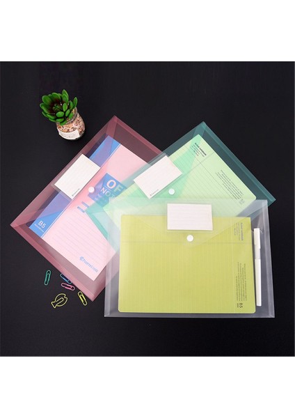 Yeşil Stil 2 Adet Su Geçirmez Dosya Çantaları Organizatör A4 Şeffaf Düğme Kapanışlı Klasör Çanta Büyük Kapasiteli Kalın Renkli Kırtasiye Malzemeleri (Yurt Dışından) indirimleri