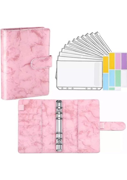 Pembe Mermer Tarzı Bütçe Planlayıcısı Nakit Zarf Sistemi İle 15 Parça A6 Ciltli Bütçe Planlayıcısı Nakit Zarflar Cüzdanlıklı Nakit Zarf Cüzdanı - Bütçeleme Için (Yurt Dışından)