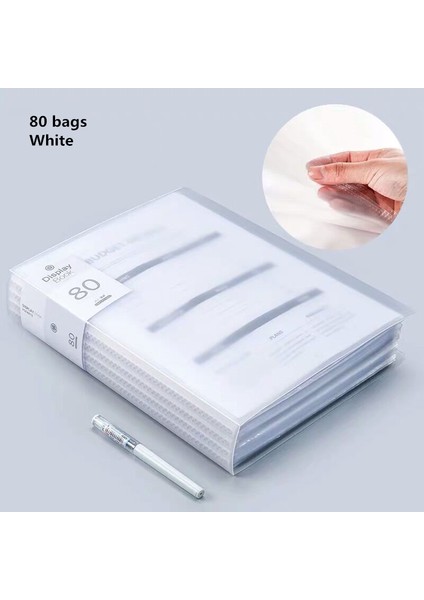 80 Adet Çanta Beyaz Stil A4 Dosya Müzik Sınav Kâğıdı Organizatörü Saklama Çantası Masa Doküman Çantaları Levha Koruyucuları Kılıfı Kırtasiye (Yurt Dışından)