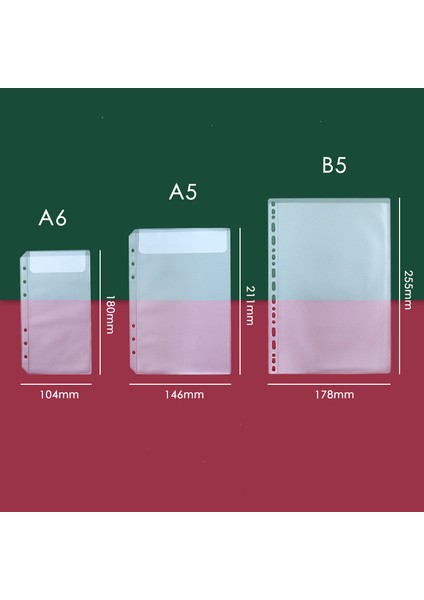 B5 Fermuarlı Çanta Stili A6 A5 B5 Pvc Şeffaf Çanta El Kitabı Depolama Belge Çantası Bilgi Çantası Not Defteri Kartvizit Kitap Spiral Çanta (Yurt Dışından)