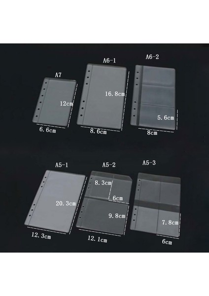 A6-1 Stili Vc A5A6A7 Şeffaf Depolama Kart Tutucu Bağlayıcı Halkalar Defter 6 Delikli Kılıf Doküman Kart Banka Planlayıcı Aksesuarları (Yurt Dışından) fırsatları