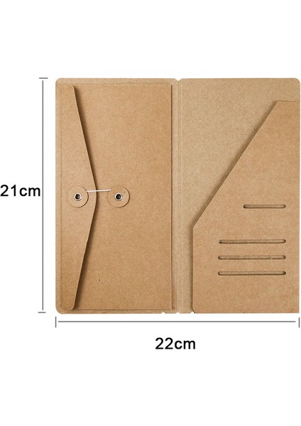 Standart Stil Vintage Kraft Kağıt Zarf Dosya Bilet Fiş Kartları Depolama Çantası Retro Doldurma Çantası Planlayıcı Aksesuarları Ofis Malzemeleri (Yurt Dışından)