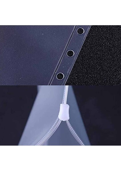 12'Li Paket-A5 Boyut Stili A5A6 Boyutlu Defter Fermuarlı Dosya Cebi Su Geçirmez Pvc Kılıf - 6-Halkalı Defter Için (Yurt Dışından)