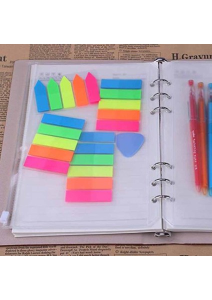 12'Li Paket-A5 Boyut Stili A5A6 Boyutlu Defter Fermuarlı Dosya Cebi Su Geçirmez Pvc Kılıf - 6-Halkalı Defter Için (Yurt Dışından)
