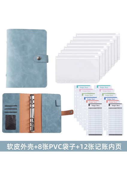 E Stili A6 Pu Deri Cüzdan Bütçe Zarflı Planlayıcı Organizatör Sistemi - Net Fermuar Cebi, Harcama Bütçe Sayfaları Ve Harf Etiketleri (Yurt Dışından)