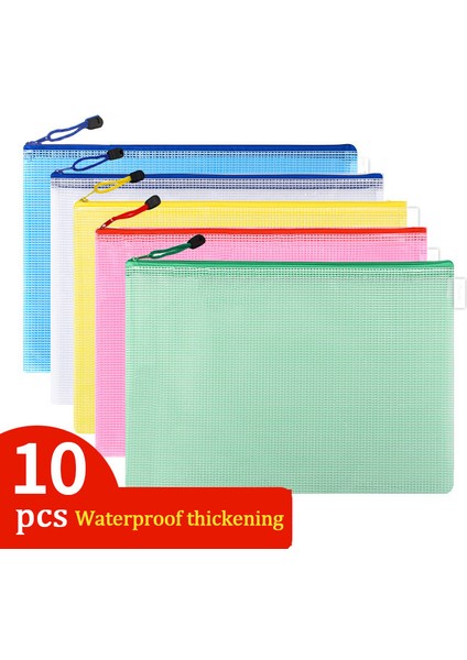 A5 Sarı Stil File Folders A4 A5 A6 Okul Ofis Malzemeleri Kalem Kutusu Depolama Çantaları - Su Geçirmez Fermuarlı Kılıf (Yurt Dışından)