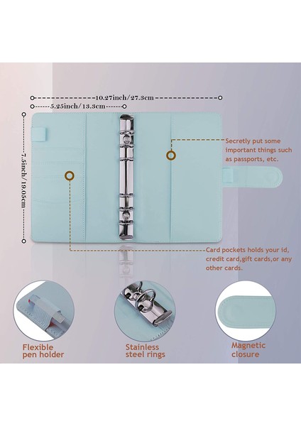 Derin Mavı-14Pcs Tarzı Bütçe Planlayıcıyla 15 Parça Dosyalı Nakit Zarf Cüzdan - Bütçeleme Için A6 Dosyalı Cüzdan (Yurt Dışından)