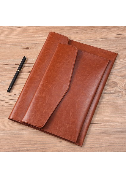 A4 E Tarzı A4 A5 A6 Retro Iş Deri Taşınabilir Dosya Klasörü Veri Paketi Belge Çantası Basitlik Moda Manyetik Düğme Okul Ofis (Yurt Dışından)