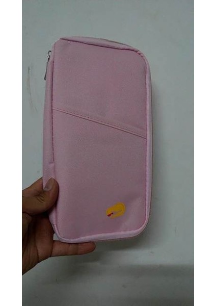 Pembe Tarzı Klasör Belgeler Çanta Çok Fonksiyonlu Uzun Paragraf Bilet Tutucu Baskı Kart Paketi Seyahat Pasaport Dosya Paketi Fermuar (Yurt Dışından)