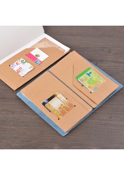 Taşınabilir 165X200Mm Stili Kraft Kağıt Dosya Tutucu Seyahat Günlüğü Defter Planlayıcı Aksesuarlar Düzenli Pasaport Boyutu Kart Tutucu Cep Depolama Kırtasiye (Yurt Dışından) fırsatları