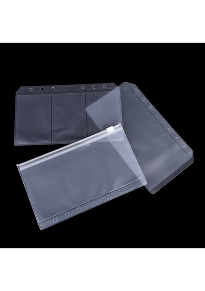 A6Z Stili A5A6 Pvc Şeffaf Fermuarlı Zarf Dolgu Organizatörü Kırtasiye 6 Delik Için (Yurt Dışından)
