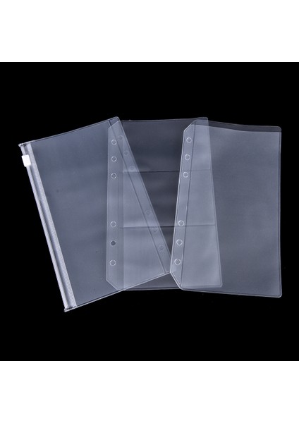 A6Z Stili A5A6 Pvc Şeffaf Fermuarlı Zarf Dolgu Organizatörü Kırtasiye 6 Delik Için (Yurt Dışından)