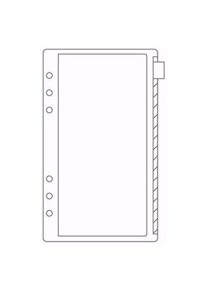 Bir Stil A6 Pvc Fermuarlı Çanta Standart 6 Delik Şeffaf Kart Faturalar Çanta Gevşek Yaprak Plastik Kart Tutucu Cebi Depolama Düzenleyici (Yurt Dışından)