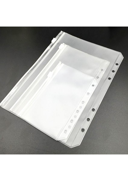 A5 12 Adet 14,8X21Cm Stili Kolaylık Sağlayan Pvc A5 A6 A7 Dosya Cebi Açık Fermuarlı Klasörler 6-Halkalı Defter Dosyaları Raporlar Klasörü Için (Yurt Dışından)