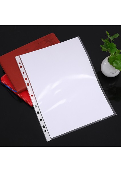 2C Ultra Ince Stil A4 Şeffaf Plastik Delikli Cep Dosyaları Belgelerin Korunması Için- 100 Adet (Yurt Dışından) fırsatları