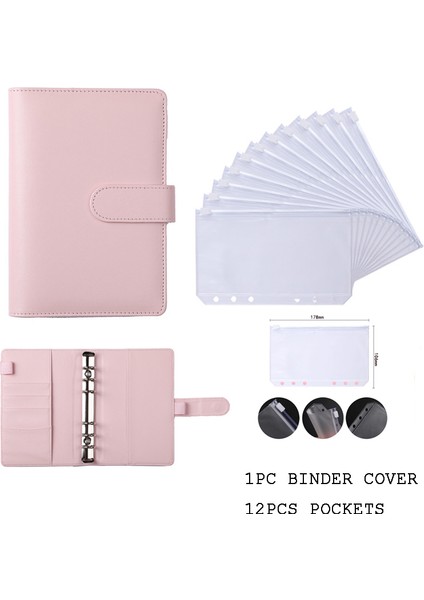 Pembe Tarzı A6 Pu Bütçe Cüzdanı Defter Fermuar Cebi Makaron Lazer Renkli Kapak Günlük Ajanda Planlayıcı Dosya Okul Malzemeleri (Yurt Dışından)