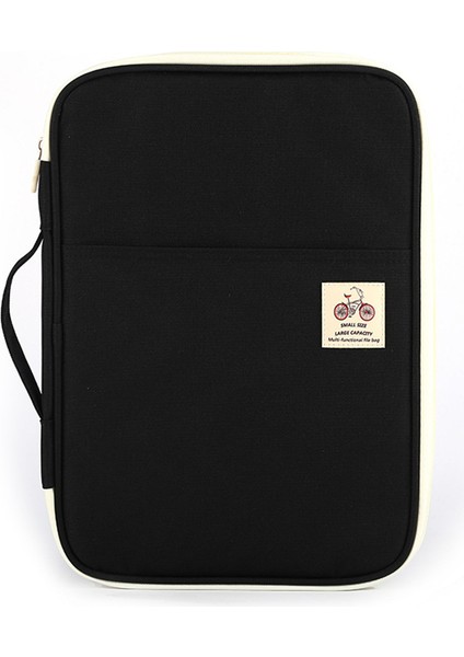 Siyah Stil A4 Dosya Klasörü Belge Organizatörü Padfolio Çok Fonksiyonlu Kılıf Ipad Çanta Ofis Dosyalama Klasör Ürün Depolama Kırtasiye (Yurt Dışından)