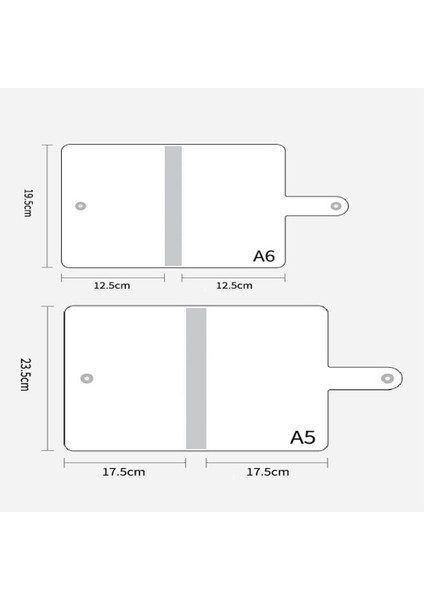 Mavi-A5 Stili A5 A6 Şeffaf Pvc Spiral Defter Kapağı Macaron Renkli 6 Halkalı Ajanda Günlük Planlayıcı Okul Kırtasiye (Yurt Dışından)