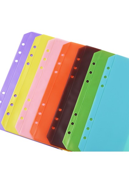 A5-Yeşil Stil A5A6 Dosya Cebi Pvc Dosya Gevşek Leaf Çanta Renkli Fermuar Klasörler 6-Halka Defter Dosya Kılıfı Belge Dosyalama Çantaları (Yurt Dışından)