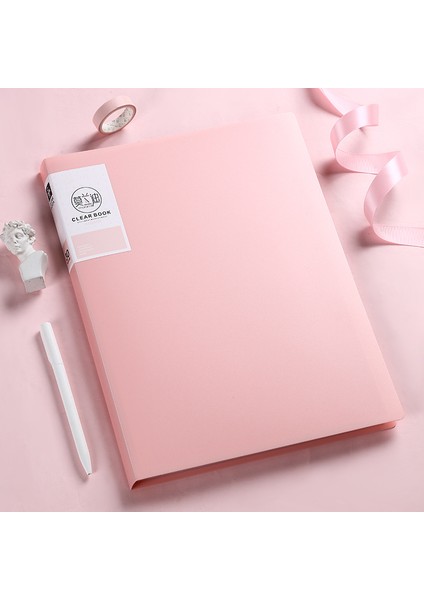 Pembe 30 Sayfa Stili A4 Ekran Kitap Sayfaları Şeffaf Içecek Klasör Belgeleri Saklama Çantası Test Kağıdı Dosya Organizatörü Okul Ofis Kırtasiye (Yurt Dışından)