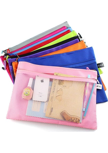 Mor Tarzı Yeni Gelen 1 Adet Su Geçirmez 2 Katmanlı Tuval Fermuarlı A4 Dosya Klasörü Belge Kağıt Düzenleyici Depolama Koruyucu Çanta Kırtasiye (Yurt Dışından) fiyatları