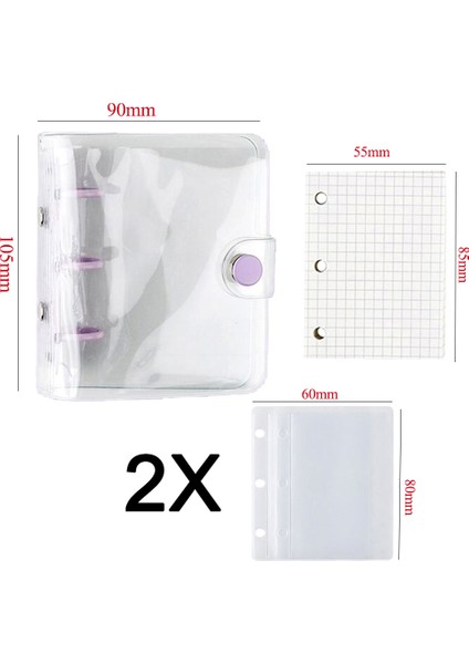 Gösterilen Stil Gibi A5 A6 A Dosya Cebi Fermuarlı Dosya Klasörleri 6 Halkalı Defter Dosyası Için Su Geçirmez Pvc Yaprak Kılıf Belge Saklama Çantaları (Yurt Dışından)