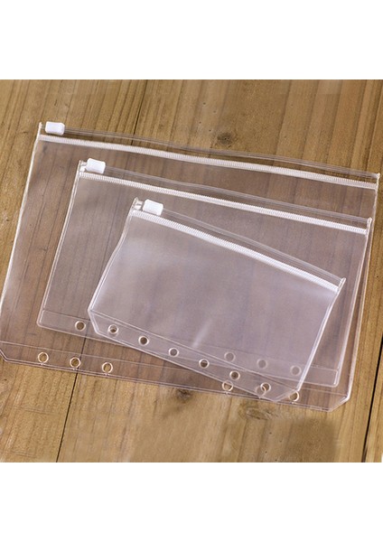 A6 Stili 5 Adet A5 A6 A7 Dosya Tutucu Standart Şeffaf Pvc Gevşek Yapraklı Kılıf Kendi Tasarım Fermuar Düzenleyici Ürün Bağlayıcı (Yurt Dışından)