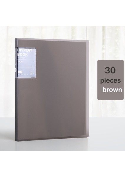 30 Yaprak Kahverengi Tarzı A4 Boyutunda Piyano Mürekkep Levha Belge Dosya Saklama Organizatörü Pp Mat Katlı Dosya Ofis Dosyaları (Yurt Dışından)