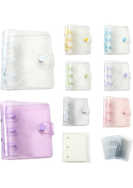 H06 Stili Yaratıcı Sevimli Şeffaf 3 Halkalı Mini Spiral Defter Öğrenci Taşınabilir Not Defteri Cüzdanı Kawaool Malzemeleri (Yurt Dışından) fiyatları