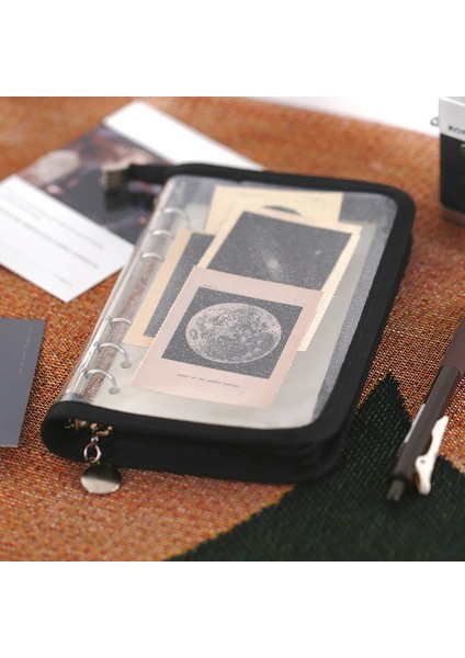 Mavi Stil A6 Glitter Yumuşak Kabuklu Binder 6 Halkalı Kapaklı Pvc Bütçe Defteri Fermuarlı Parlak Nakit Bütçe Sistemi Günlük Planlayıcı - E-Ticaret Başlığı (Yurt Dışından)