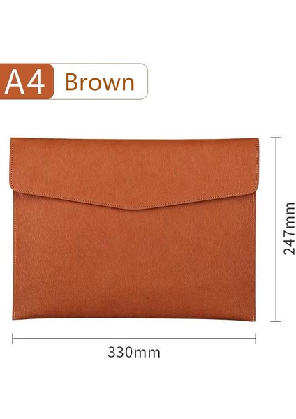Kahverengi Tarzı Yeni Gelen Su Geçirmez A4 Dosya Belge Kağıt Organizer Saklama Çantası Okul Ofis Kırtasiye (Yurt Dışından)