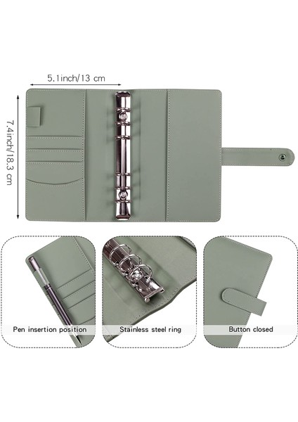A6 Pembe Tarzı A6 Pu Deri Defter Bağlayıcı Bütçe Nakit Zarflar Planlayıcı Düzenleyici, Bağlayıcı Cep, Kategoriler Etiket Etiketi Tasarruf Etmek Için Sticker Label (Yurt Dışından)
